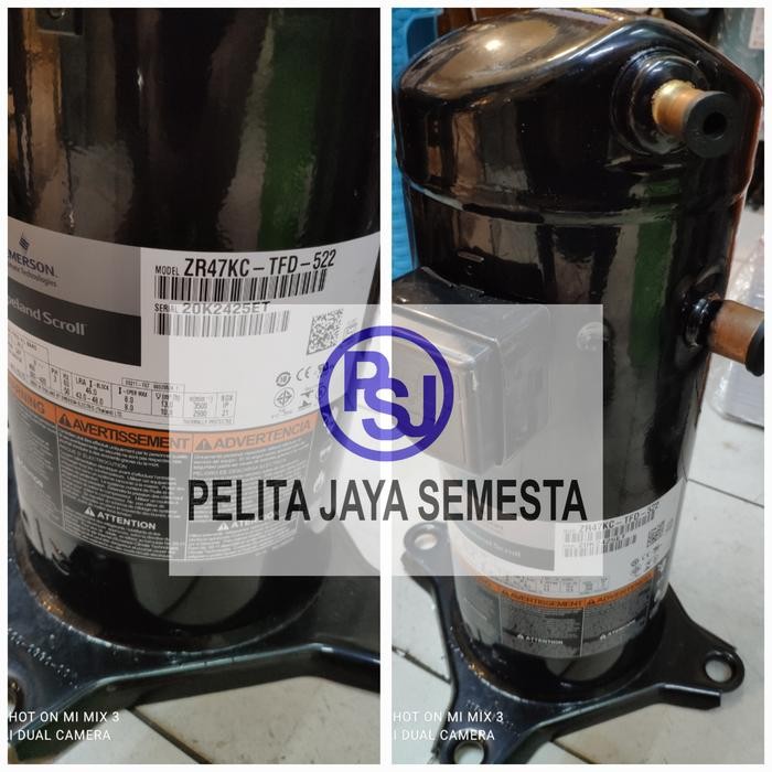 Kompresor Copeland ZR47KC-TFD-522 / Compressor Copeland ZR47KC 522 / COMPRESSOR SCROLL / 4PK R22