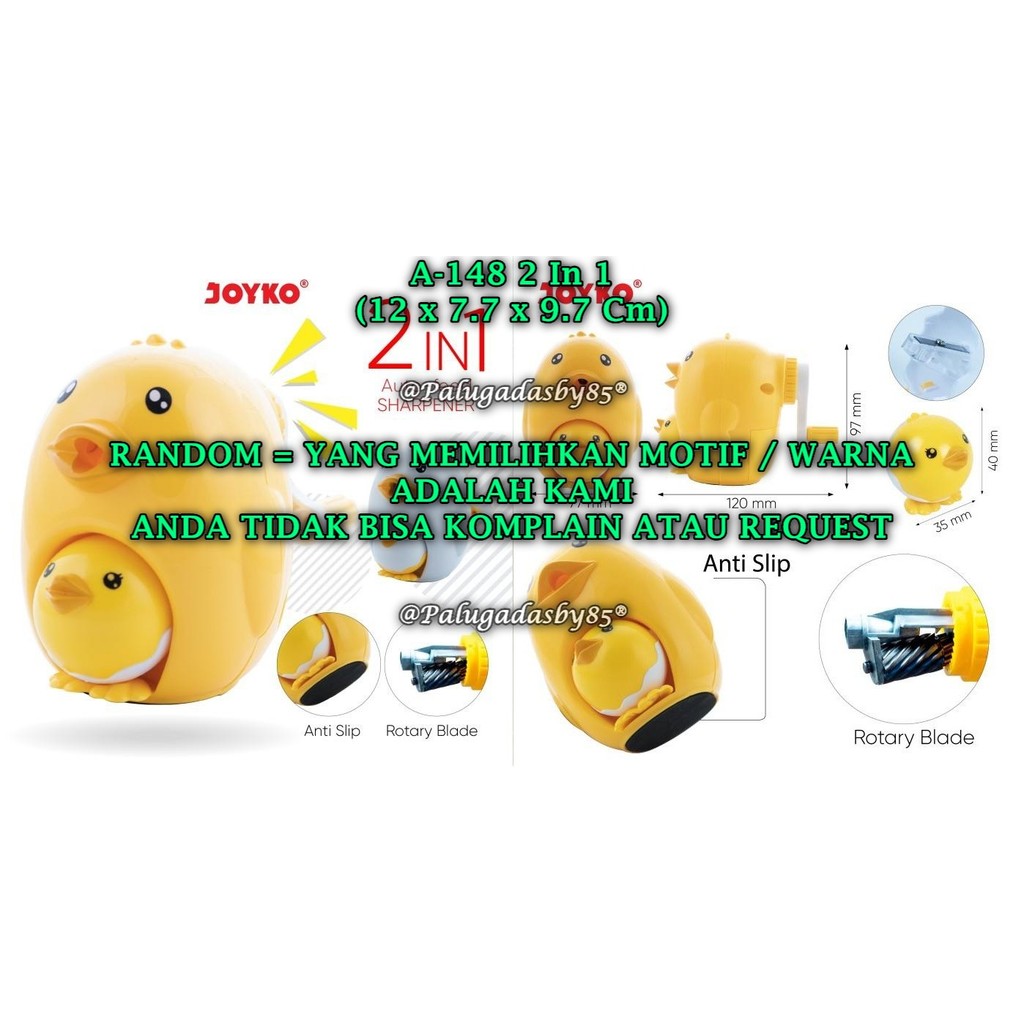 

(1 Biji) GROSIR Rautan Meja Putar JOYKO A-148 2 In 1 / Rautan Serutan Putar Joyko A-148 (1 Biji)