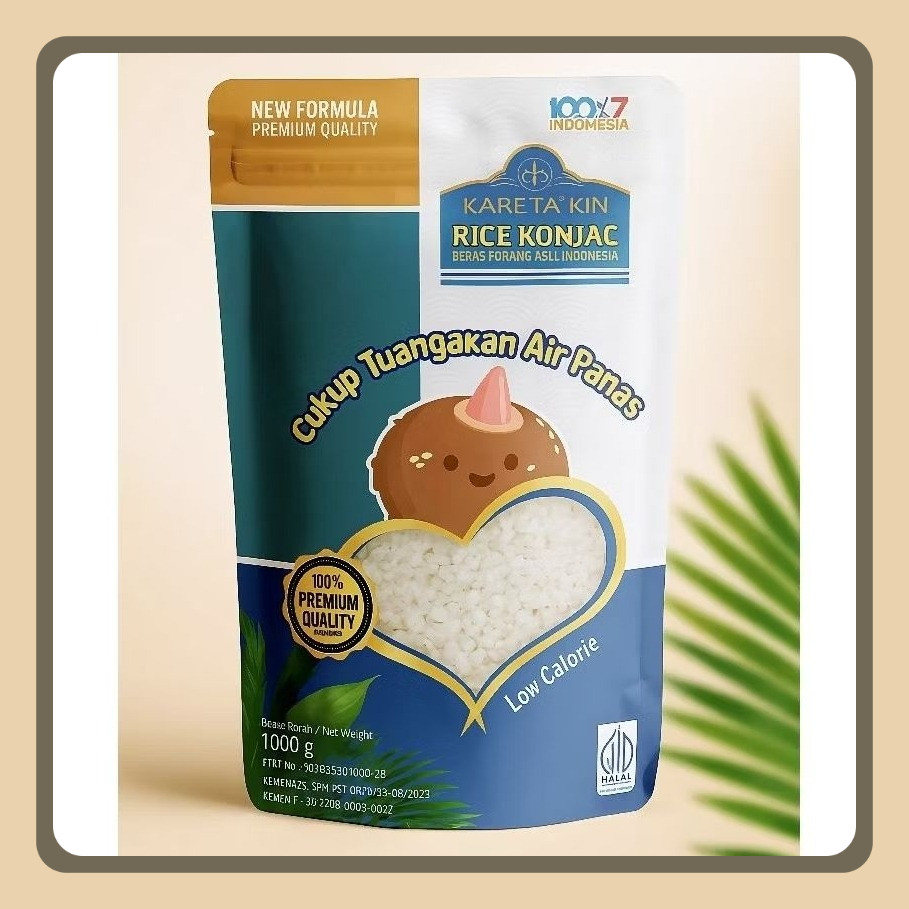 

KARETA'KIN New Formula Beras Porang 1 KG – Shirataki/Konjac Rice Nasi Diet Rendah Kalori