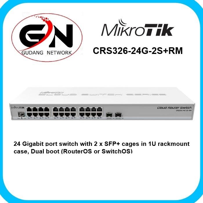 Mikrotik CRS326-24G-2S+RM RouterBoard CRS326-24G-2S+RM