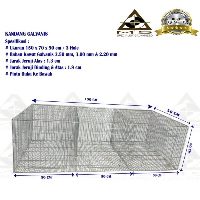 MUMPUNG PROMOKandang Galvanis 150.70.50/3HoleTERLARIS