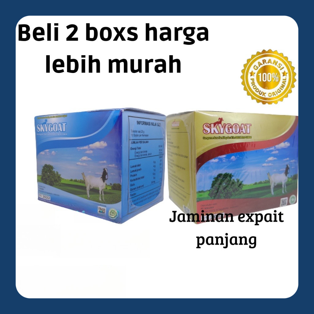

Skygoat Susu Kambing Full Cream Ettawa / Sky Goat Susu Kambing Coklat Dan Vanilla Original