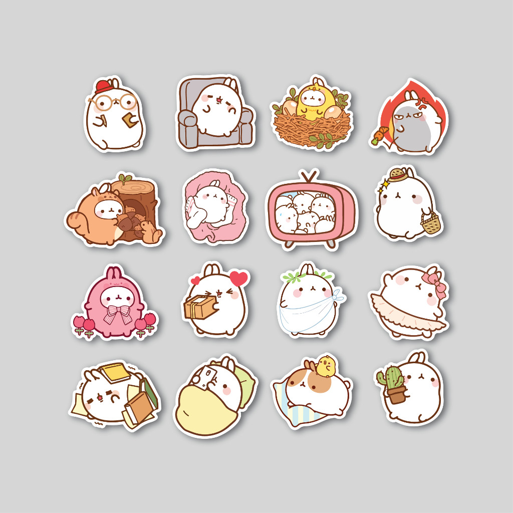 

Sticker Pack Molang | Sticker Tumblr | Stiker Laptop Koper Helm