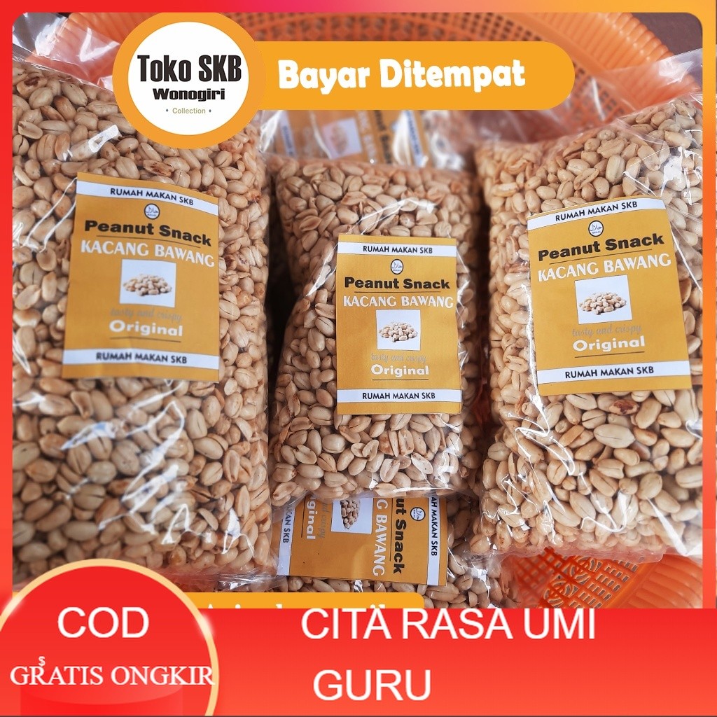 

Best Seller!! (COD)1kg Kacang Bawang Gurih Asin Original Kota Wonogiri Murah