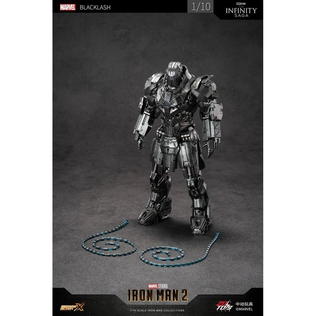 ZD TOYS Original WHIPLASH Blacklash IRONMAN MK 2 Figure Iron Man 2