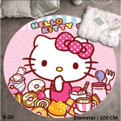 KARPET BULAT RUANG TAMU/ KARPET KAMAR/ CARPET/ KARPET BULAT KARAKTER DIAMETER 90CM