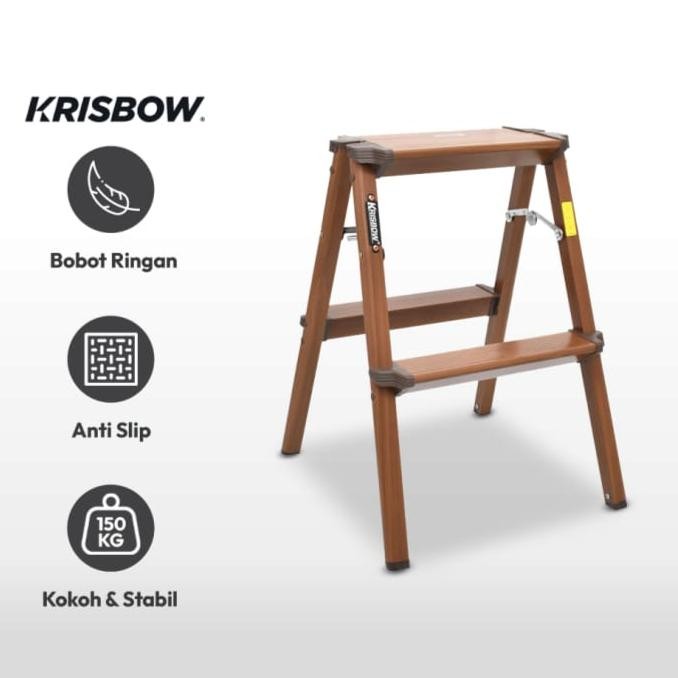 Tangga Lipat Aluminium 2 Step KRISBOW Fixsteps Tangga Portable