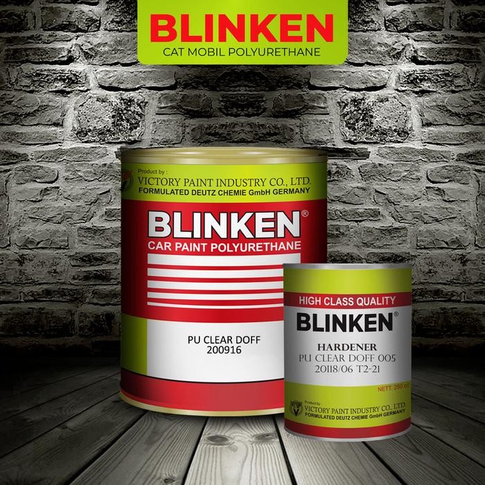 Blinken Polyurethane Clear Doff/PU Clear Doff dan Hardener - 1 Set
