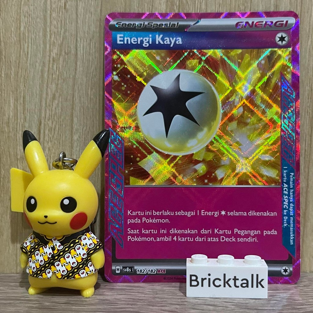 Kartu Pokemon TCG sv8s Energi Kaya ACE 182/182 Energi Spesial Kilat Mengkilap, Kilat Rasi Trading Ca