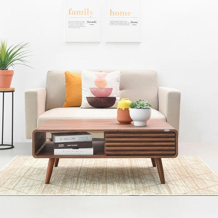 Meja Tamu Coffee Table Kayu INFORMA Meja Klasik Vintage