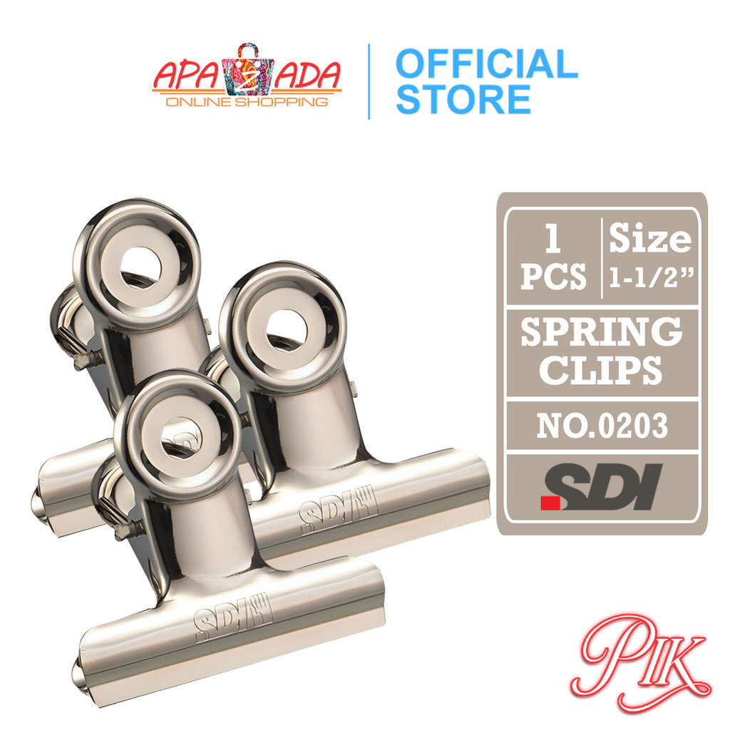 

Spring Clip 1.5" [1 Pcs] / Klip Kertas 2.5" / Penjepit Kertas / Bulldog Clip 0203