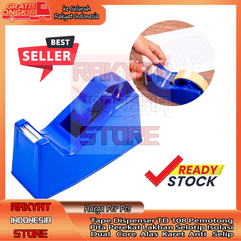 

JK Tape Dispenser Td 103 Cutter Pemotong Isolasi Besar Potong Selotip Lakban Tempat Wadah Alat Potong Selatif Lem Lim Perekat Tape Penempel Kertas Bening Warna Random Perlengkapan Multifungsi Kantor Rumah Sekolah Tahan Lama Desain RFA Kuat Praktis Efisien
