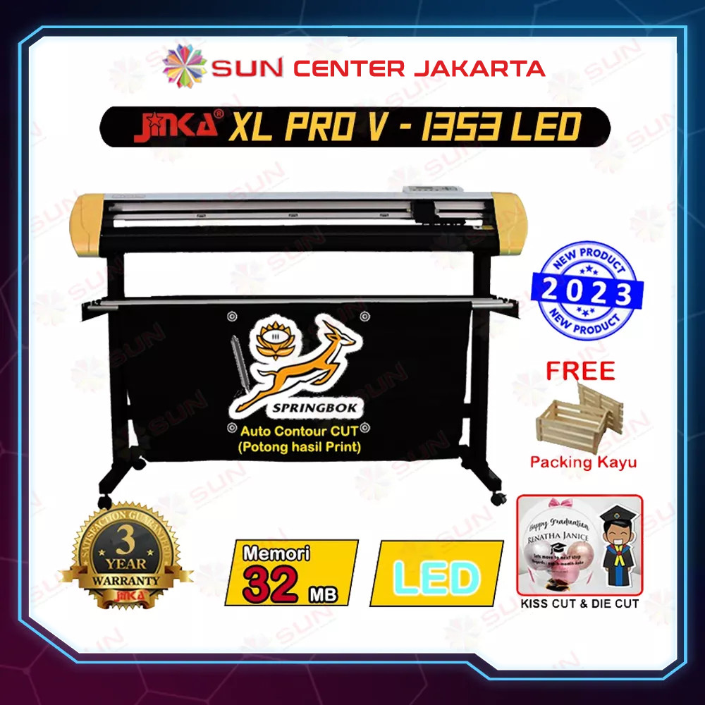 Mesin Cutting Sticker Jinka Auto Contour Cut  -  XL Pro V 1353 LED ( Auto Contour Cut )  Pengganti J
