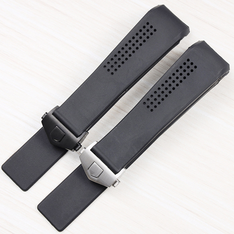 Natural Rubber Watchband For TAG HEUER GRAND CARRERA wristband Waterproof Sport Strap 20mm/22/24mm S