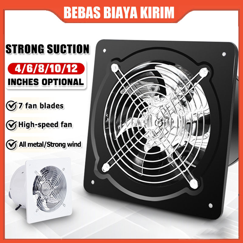 Exhaust Fan Dinding 4Inch/6Inch Kipas Exhaust Ventilasi Dinding Exhaust Fan Kipas Exhaust Ventilasi 