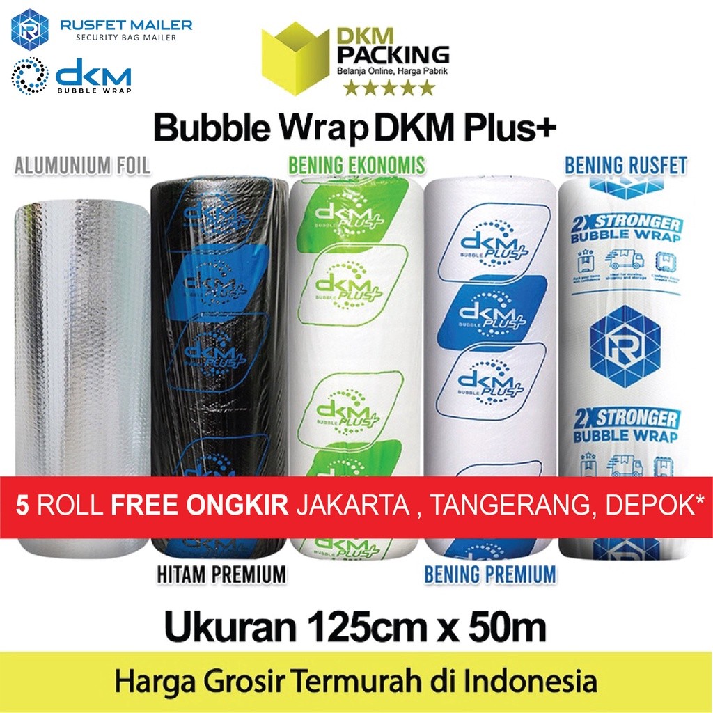 

KAYDEN STORE Plastik BubbleWrap 125cmx50m BUBBLE WRAP BERWARNA DKM PLUS TERMURAH ROLL