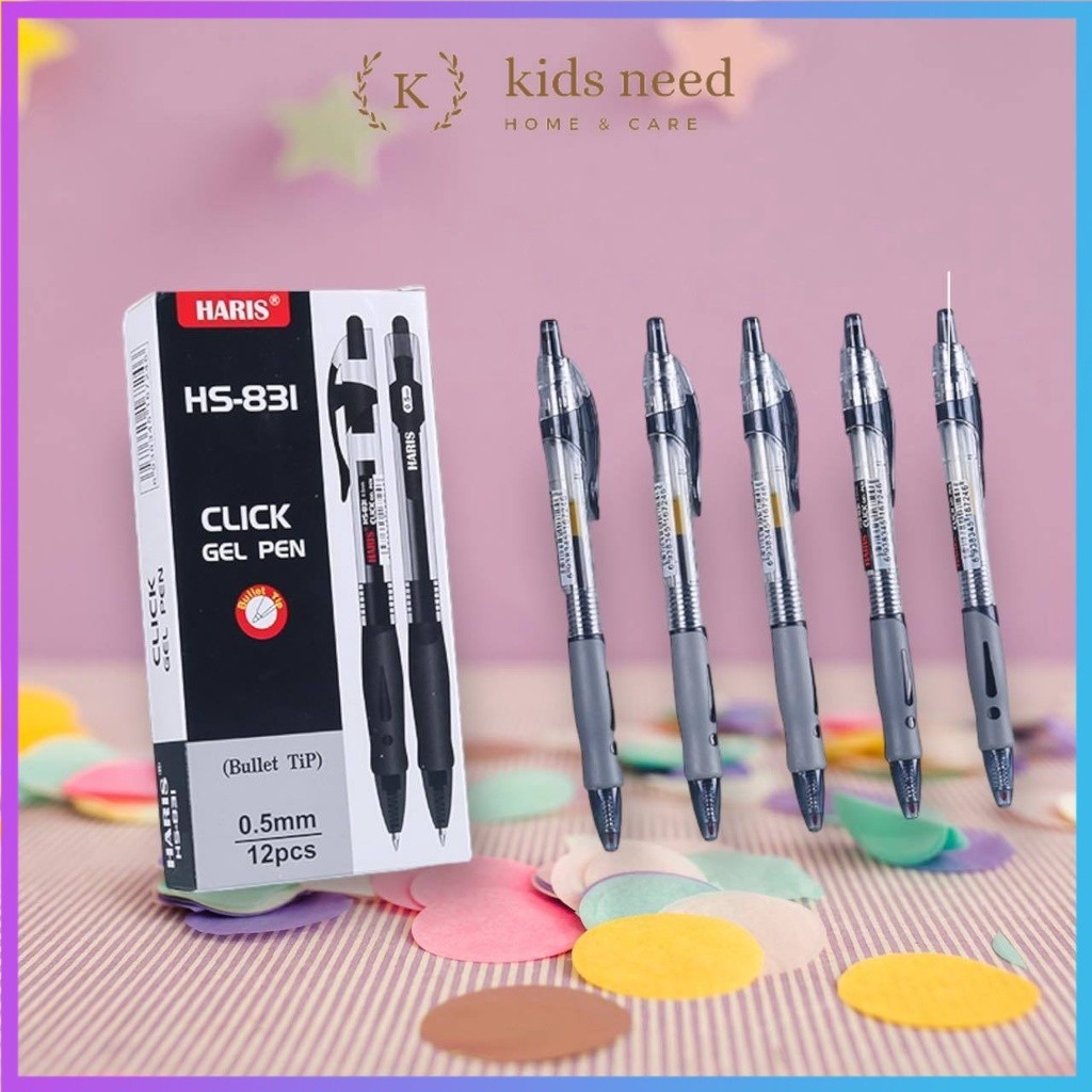 

(12pcs) Pulpen Gel Cetek Q Gel / Pen Clik 0.5 mm/ Pena Joyko Kantor