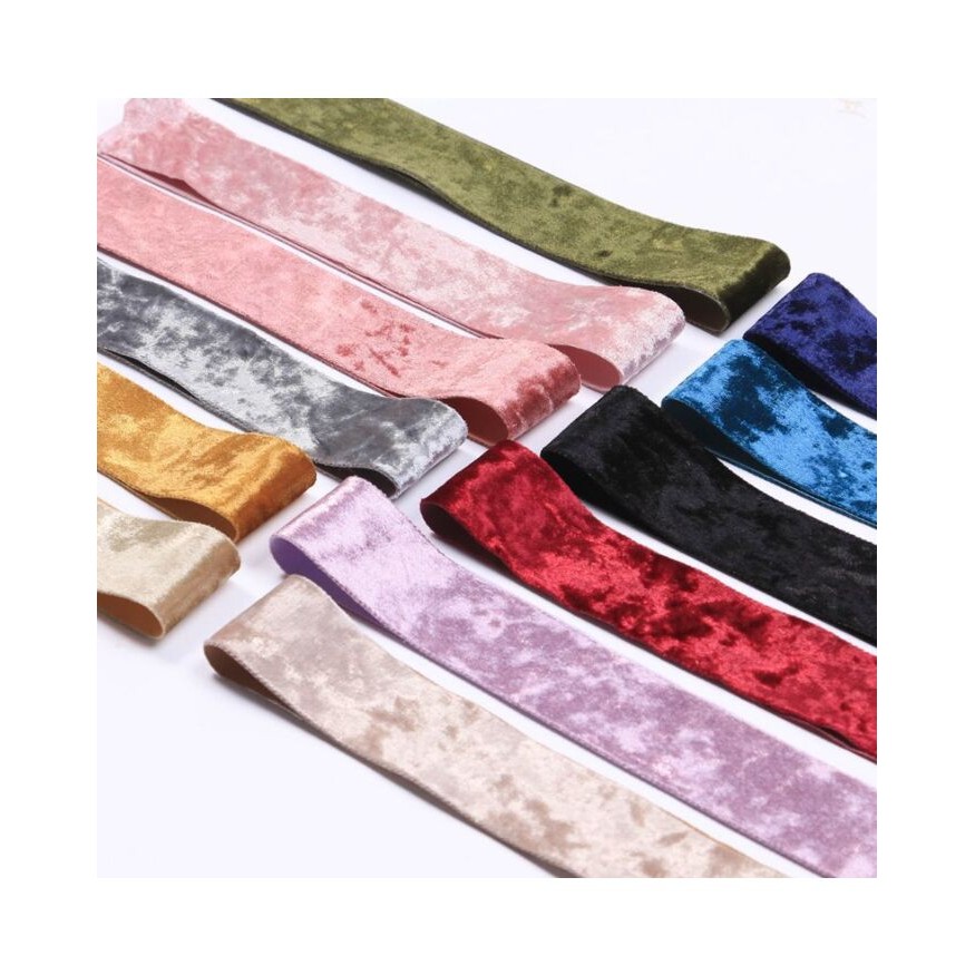 

5 Yard Pita Velvet Beludru Premium Lebar 3.8 cm, 1.5 inch Panjang 5Yard 457cm
