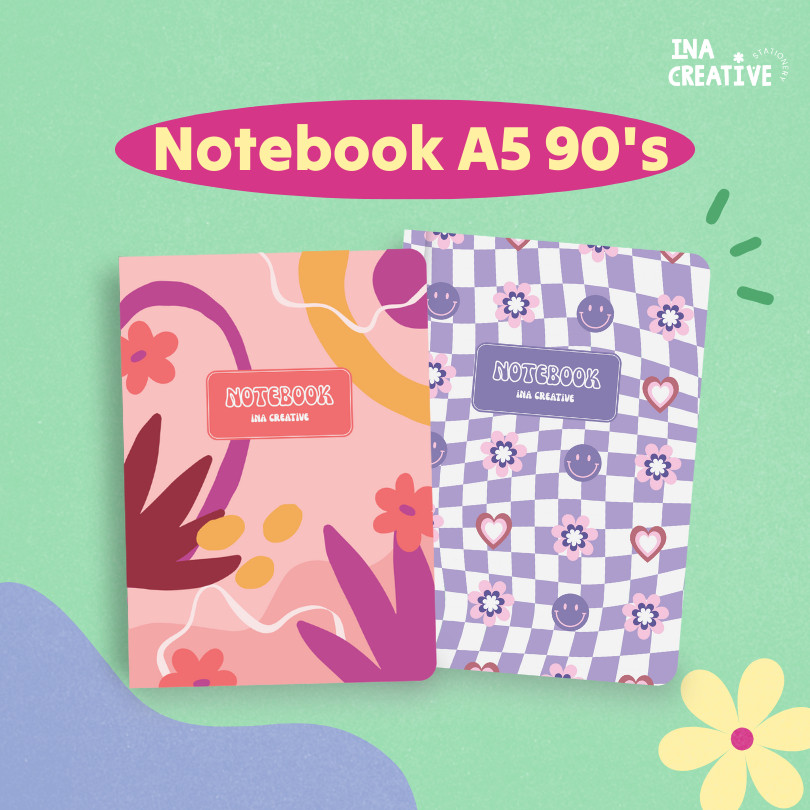 

[BEST SELLER] Notebook Ina Creative A5 Hardcover 90s| Diary Book| Journal Book| Note| Buku Catatan Ring| Notebook Ring Motif| Buku Spiral| Spiral Notebook| Notebook Ring motif Aesthetic| Buku Sekolah| Buku Tulis| Souvenir Notebook Korea Aesthetic