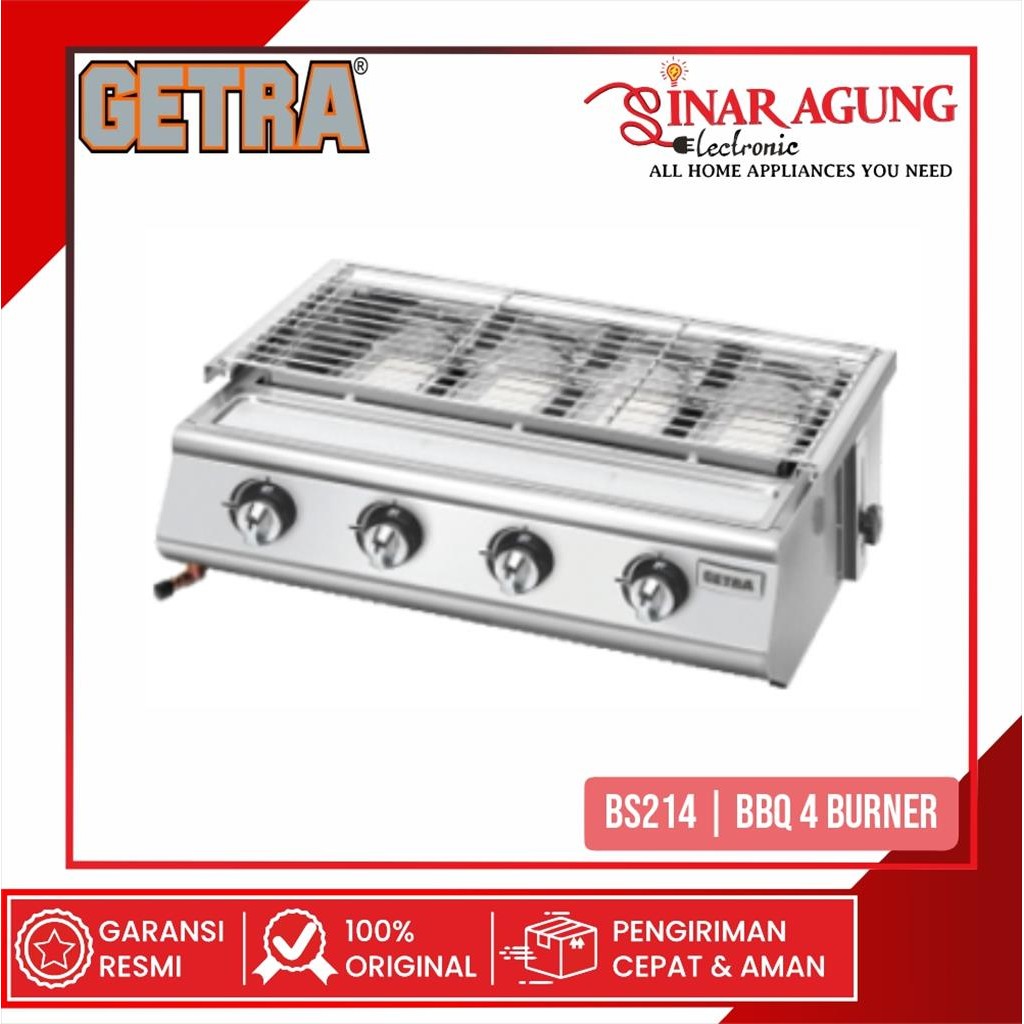 GETRA BS214 / BS-214 PEMANGGANG GAS 4 TUNGKU