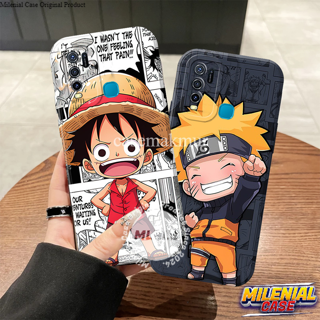 Vivo Y30 Y30i Y50 Z1 Pro Y19 Y17 Y12 Y12i Y15 Silicone - Motif Anime - Lufy Dan Naruto - Case Custom