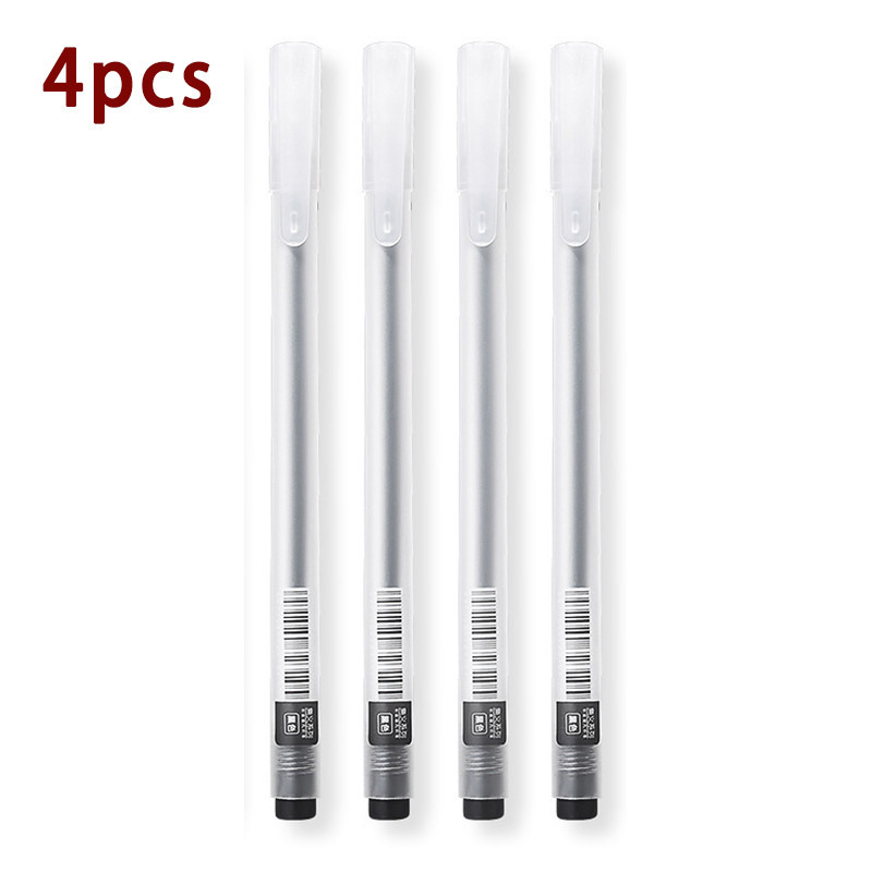 

4pcs Frosted Neutral Pen Full Barrel 0.5mm Black Carbon Minimalist Neutral Pen for Office Stationery Student Water-based Pen