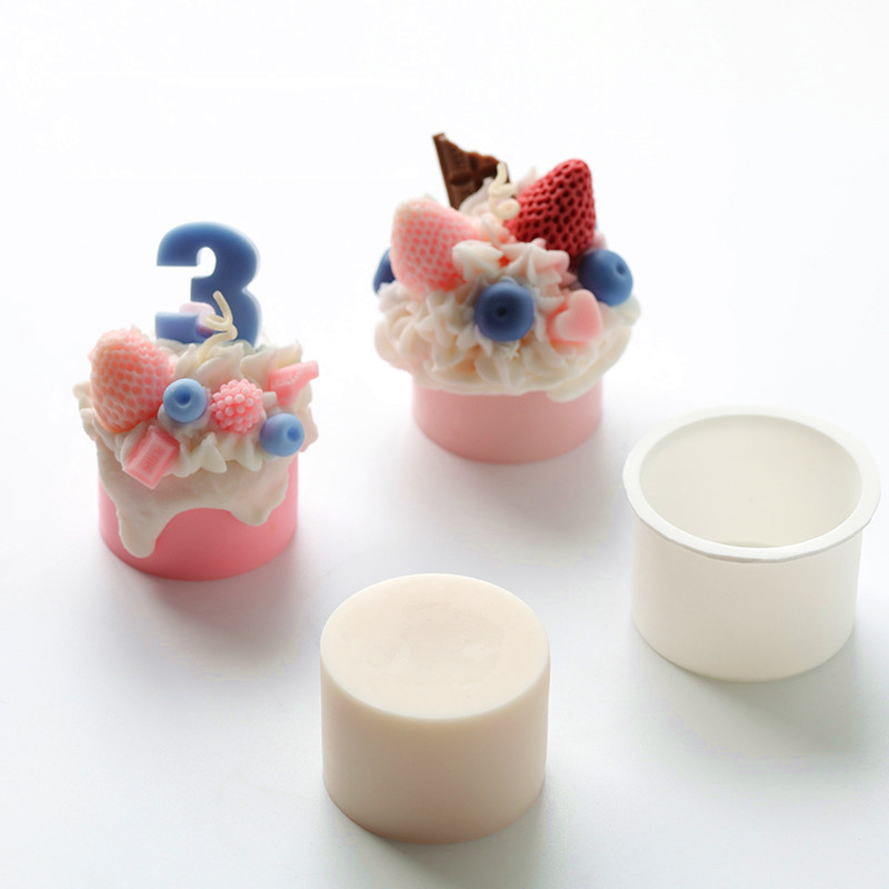 

Cake Base Candle Mold Decorative Shape Wax Scented Candle DIY Material Gypsum Mold 3d Silicone Candle Molds