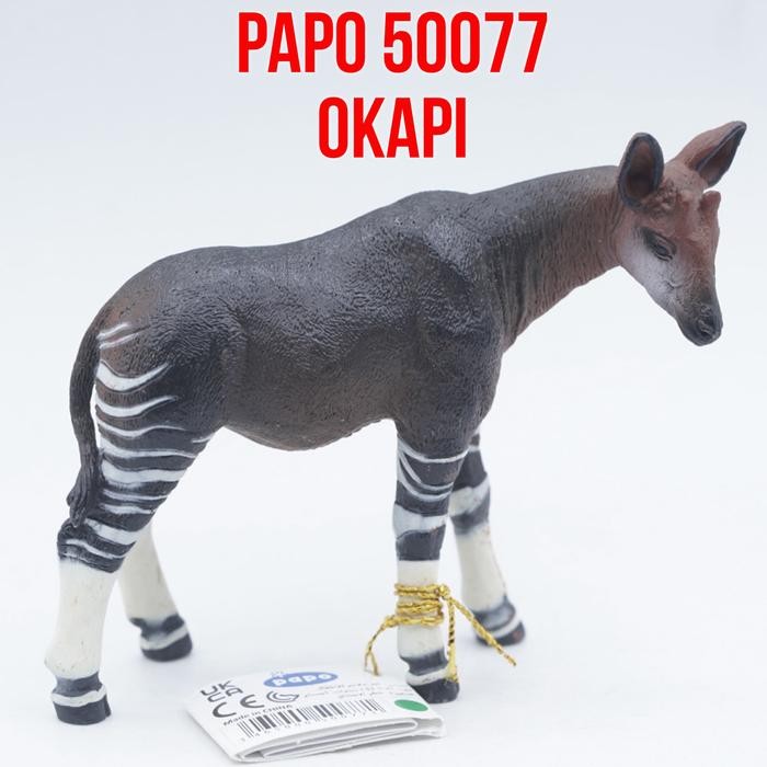 PAPO 50077 Okapi  Okapia johnstoni Mainan Figure Binatang Miniature Hewan Animal Figurine Pajangan A