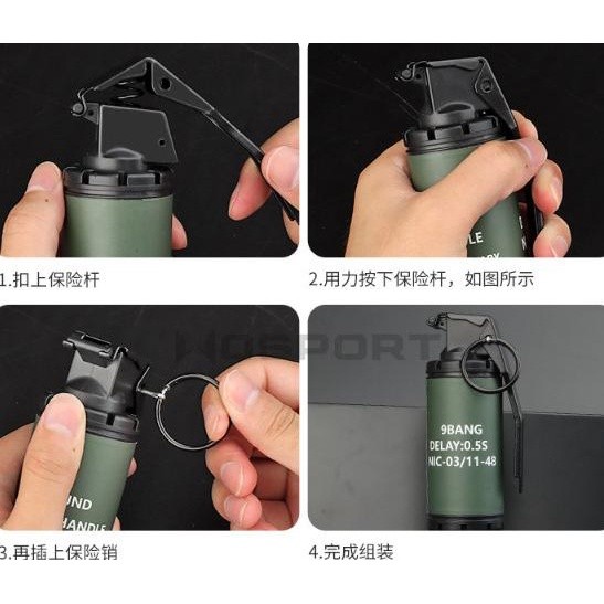New Dummy Smoke Grenade With Trigger Pouch Granat Tactical Bom Asap Co