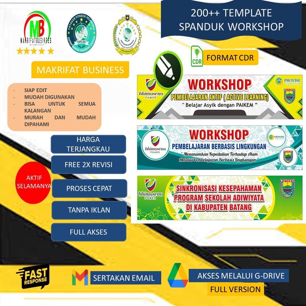 [TMP] 200+ DESAIN TEMPLATE BANNER SPANDUK FORMAT CDR (COREL DRAW) SIAP EDIT + BONUS LINK GDRIVE AKSE