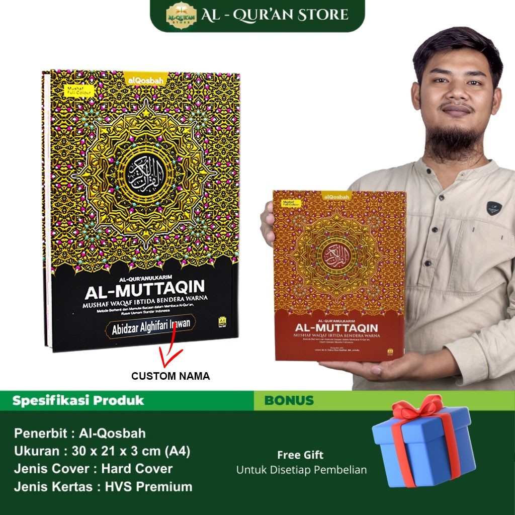

Alquran Qosbah Al-Muttaqin A4 Alqosbah Al Quran Tanda Lanjut Dan Berhenti Mulai Tanpa Terjemahan Murah Ukuran 21x30cm Besar Al Quran Henti Alqur an A4 Terjemah Kertas QPP Waqof Usmani Qur Jeda Latin Hvs Masum Putih Non Waqaf Ibtida