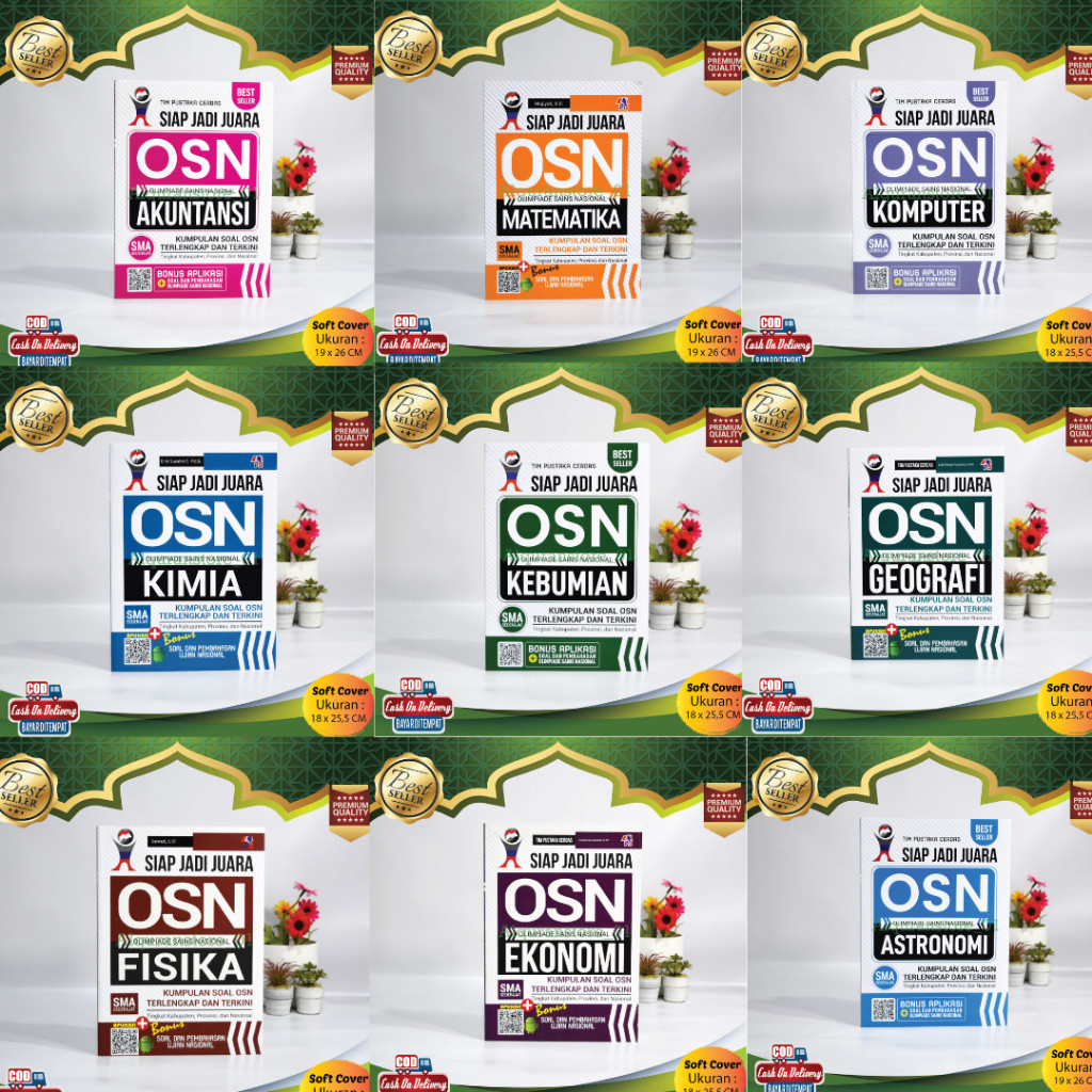 

Buku Siap Jadi Juara OSN SMA Lengkap Olimpiade SAINS Nasional SMA 10, 11, 12 Sederajat MATEMATIKA KIMIA BIOLOGI KOMPUTER EKONOMI AKUNTANSI FISIKA ASTRONOMI GEOGRAFI KEBUMIAN Pustaka Baru Press