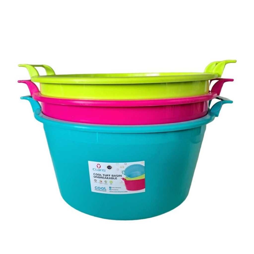 Baskom Plastik Besar Anti Pecah 18L Claris Baskom Anti Pecah TUFF 3252CO