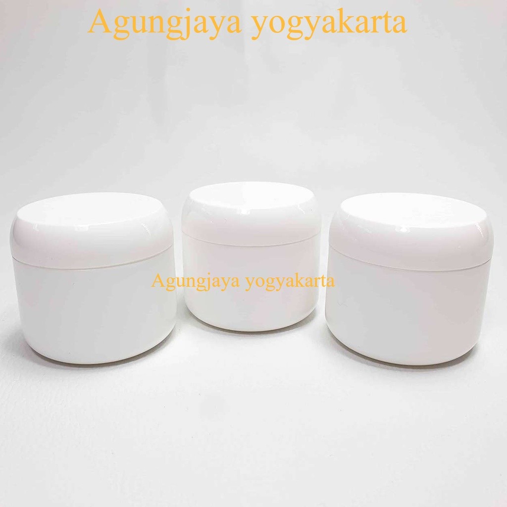 Pot Lulur 50 Gr Tabung Putih / Pot Plastik / Pot Cream 50 g / Pot Pomade 50 g / Pot Lulur Tabung r50