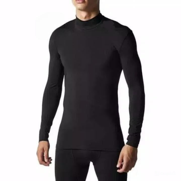 Manset Baju Pria Baselayer Kerah Tinggi Jari -Manset Kaos Heatgear Pria Anti Keringat-Manset Tangan 