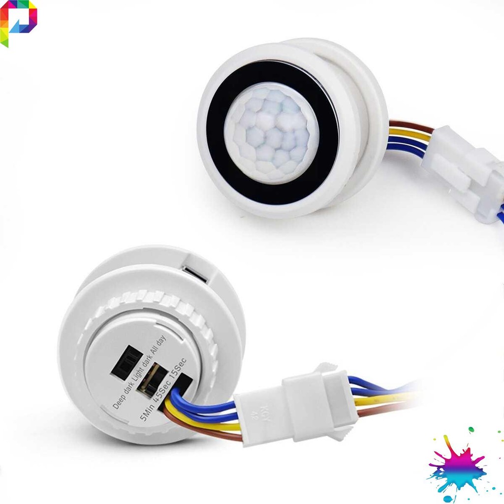 Saklar Sakelar Lampu Kipas Alarm PIR Switch Motion Sensor Gerak Anti Maling Manusia Otomatis 220V