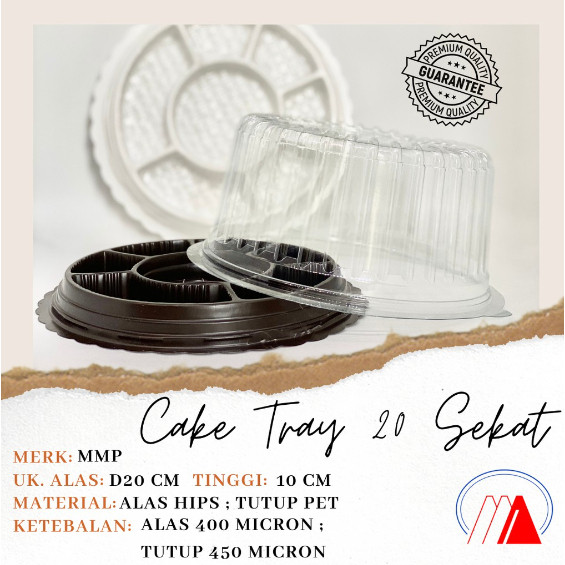 mika tumpeng mini sekat 7 / mika tumpeng ct 20 sekat / mika kue tart bulat / cake tray / mika tumpen