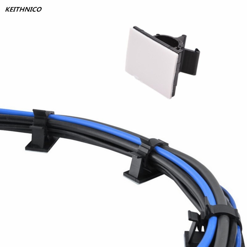 

10Pcs Self-adhesive Cable Clips Wire Cable Clips Cable Winder Management Charging Power Cord Organizer