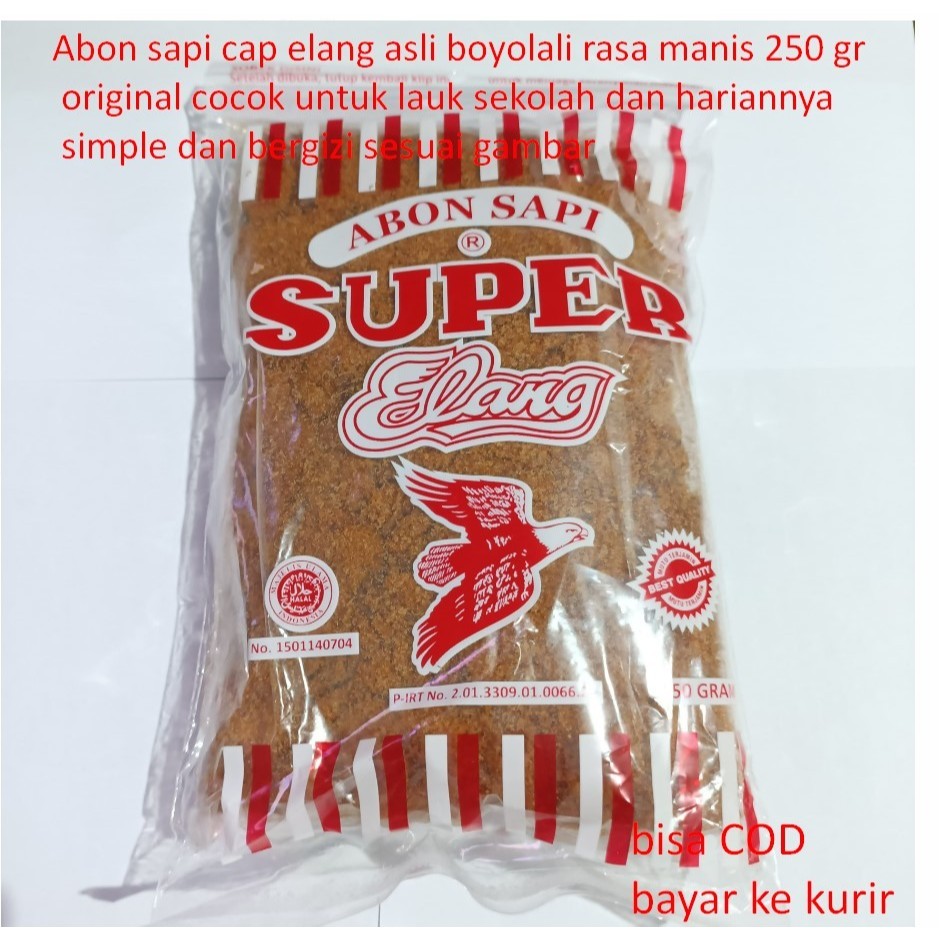 

Abon Sapi Cap Elang Asli Boyolali Rasa Manis 250 Gr Original Cocok untuk Lauk Sekolah dan Hariannya Simple dan Bergizi Sesuai Gambar