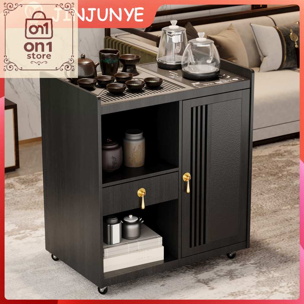 Set Teko Murah / ⭐Termasuk Kompor, Teko, Set Teh⭐Meja Set Teh China Lengkap Motif Kayu Ruang Tamu/Me