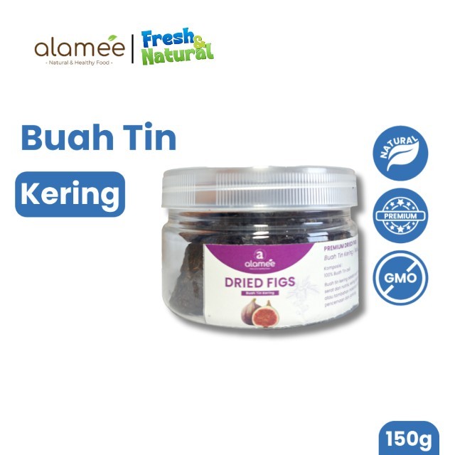 

ALAMEE Buah Tin Kering Cemilan Buah Sehat Dried Figs Buah Ara Kering Rendah Kalori 15gr fresh and natural