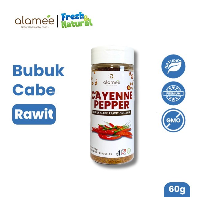 

ALAMEE Bubuk Cabe Rawit Cayenne Pepper Seasoning Powder Tanpa Campuran Bumbu Masakan Dapur 60gr fresh and natural