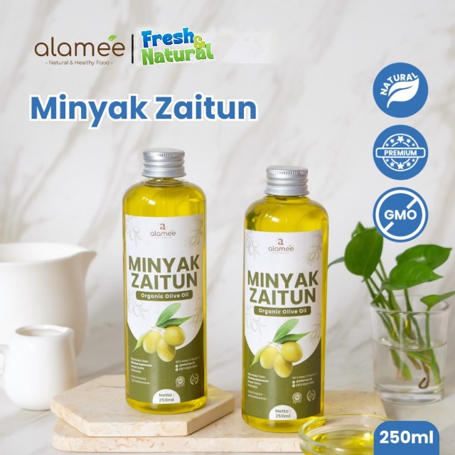 

ALAMEE Minyak Zaitun Untuk Diminum Olive Oil Extra Virgin Organic Organik Murni Asli Masak EVOO fresh and natural
