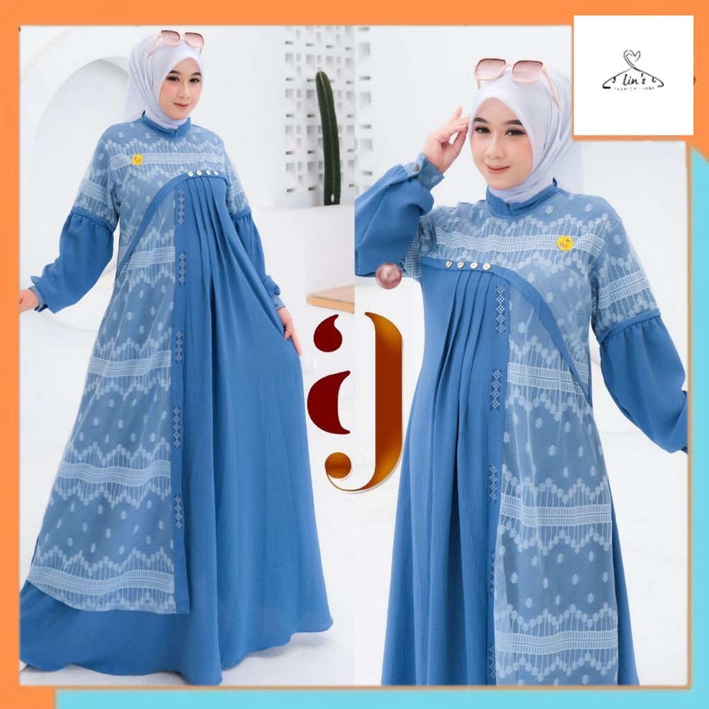 Gamis Drees Muslim zayana dress / gamis brokat tren terbaru / gamis viral terbaruMurah
