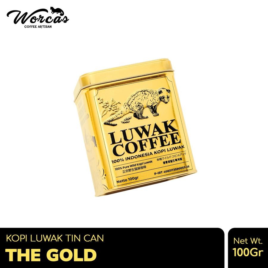 

WORCAS Kopi Luwak Gold Tin Can 100 gram Original 100%