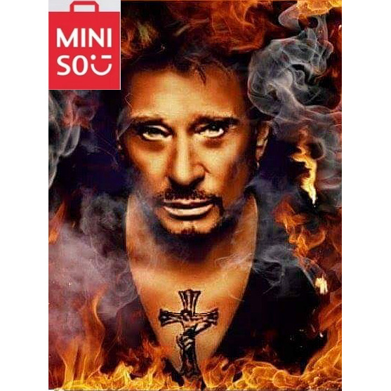 

MINISO Johnny Hallyday Diamond Painting 5D DIY Embroidery Cross Stitch Kits Classic Stars Mosaic Full Round Sets Home Decor