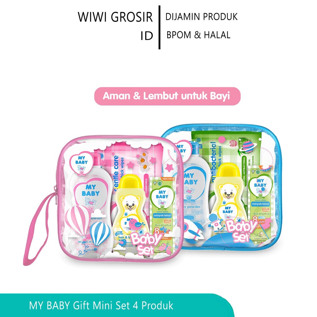 MY BABY Spesial Mini Gift Set / Mini Travel Pack - 1 Set Perawatan Mandi Bayi Mini Pack - WIWI GROSI