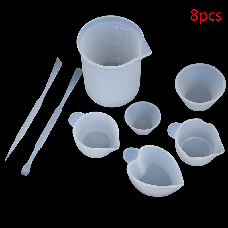 

Silicone Resin Measuring Mixing Cup Stirrers DIY Jewelry Resin Glue Tool Cake Epoxy Resin Jewelry Making Kitchen Baking Tools