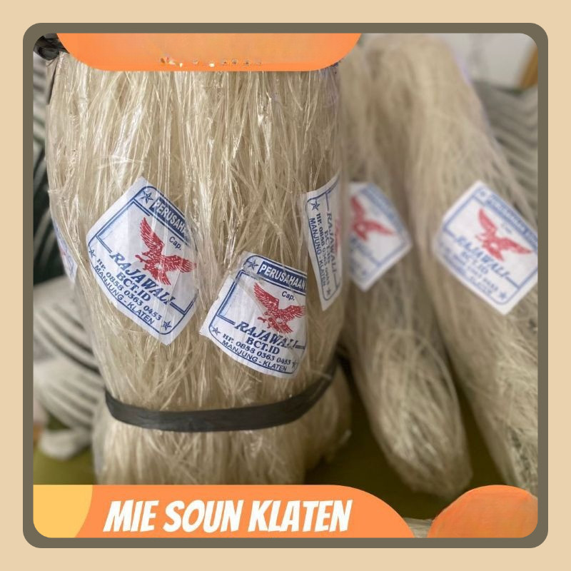 

MIE SOUN RAJAWALI ISI 10PCS BERAT (-+1KG) PRODUKSI TANGAN PERTAMA MIE KENYAL KHAS JAWA