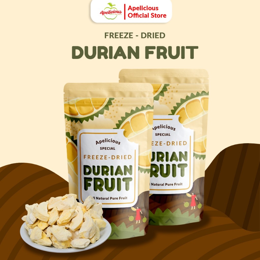 

APELICIOUS Freeze Dried Durian - Keripik Buah Durian Kering - Cemilan, Snack